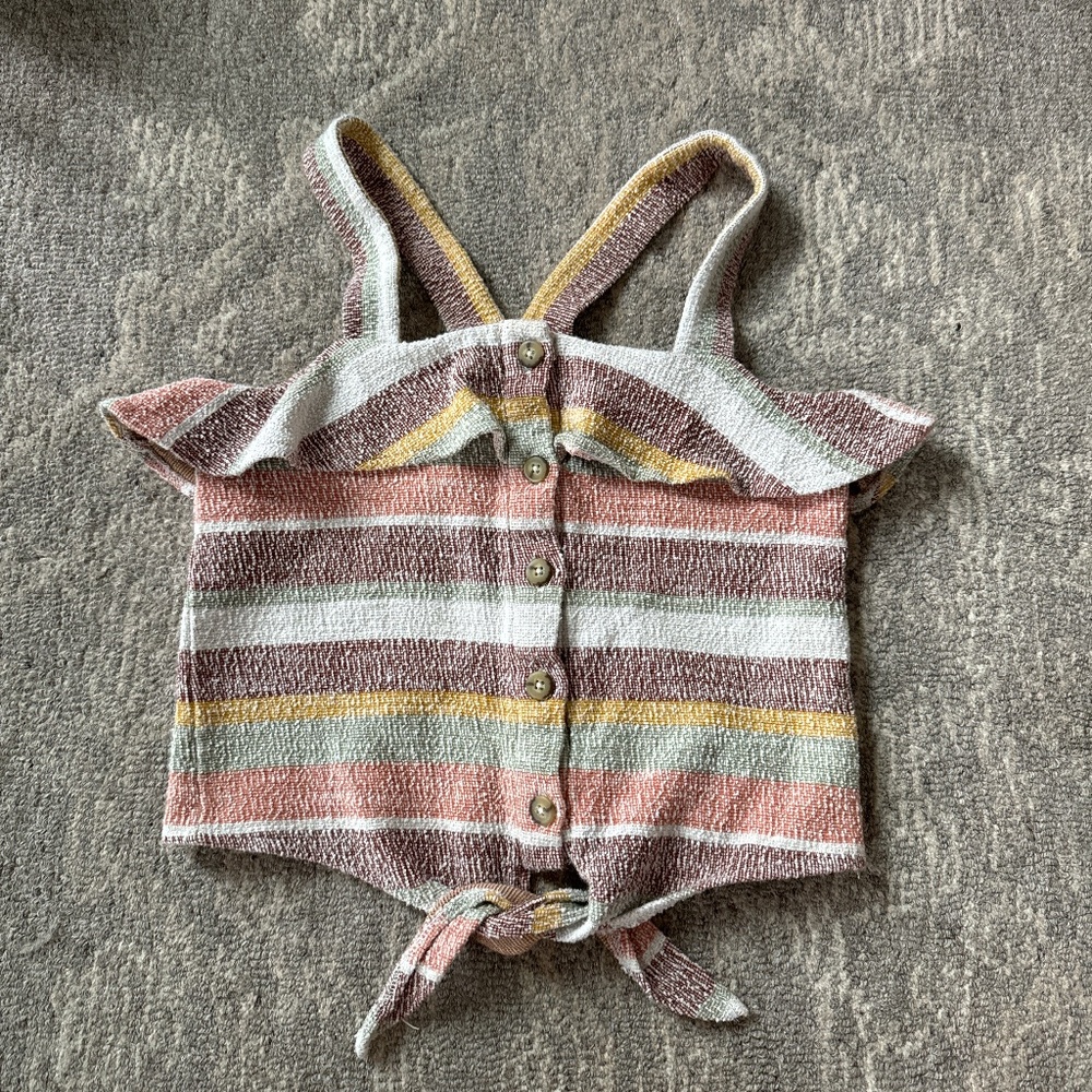 Women’s Madewell Button Stripe Tank 100% Cotton